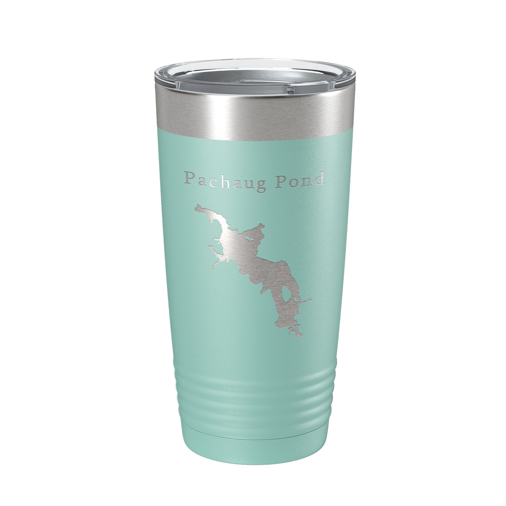 Pachaug Pond Tumbler Lake Map Travel Mug Insulated Laser Engraved Coffee Cup Connecticut 20 oz