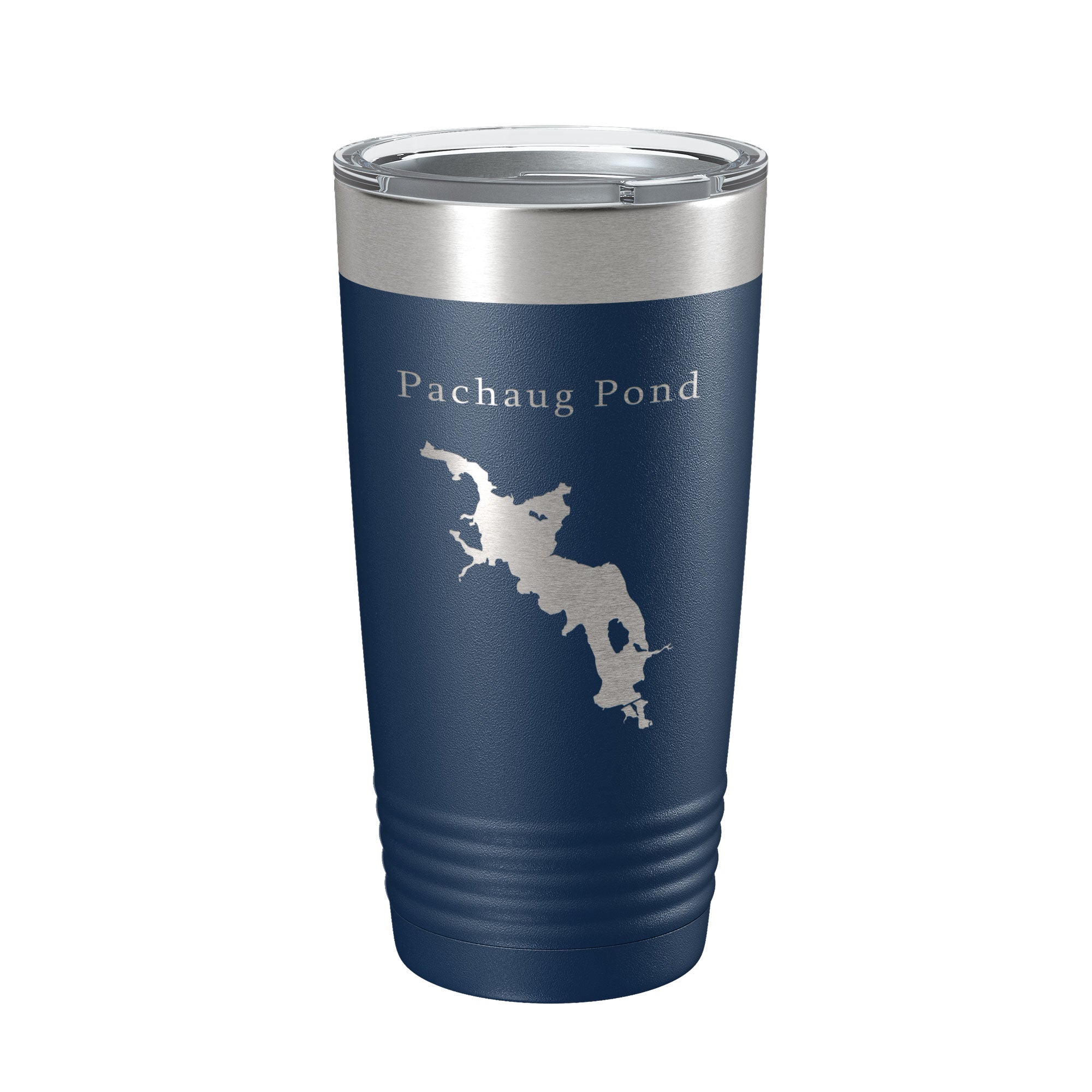 Pachaug Pond Tumbler Lake Map Travel Mug Insulated Laser Engraved Coffee Cup Connecticut 20 oz