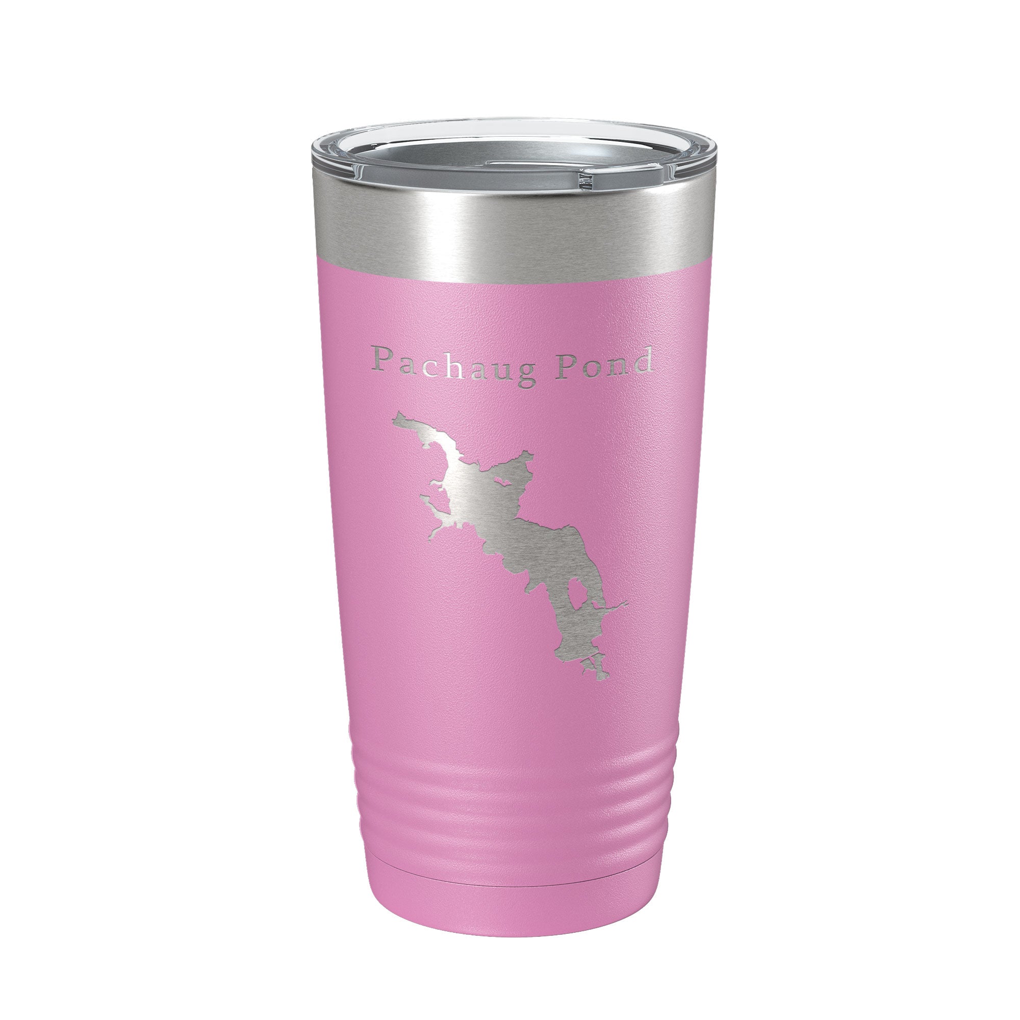 Pachaug Pond Tumbler Lake Map Travel Mug Insulated Laser Engraved Coffee Cup Connecticut 20 oz