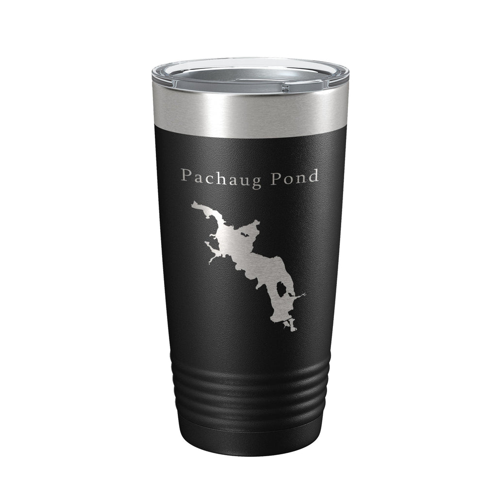 Pachaug Pond Tumbler Lake Map Travel Mug Insulated Laser Engraved Coffee Cup Connecticut 20 oz