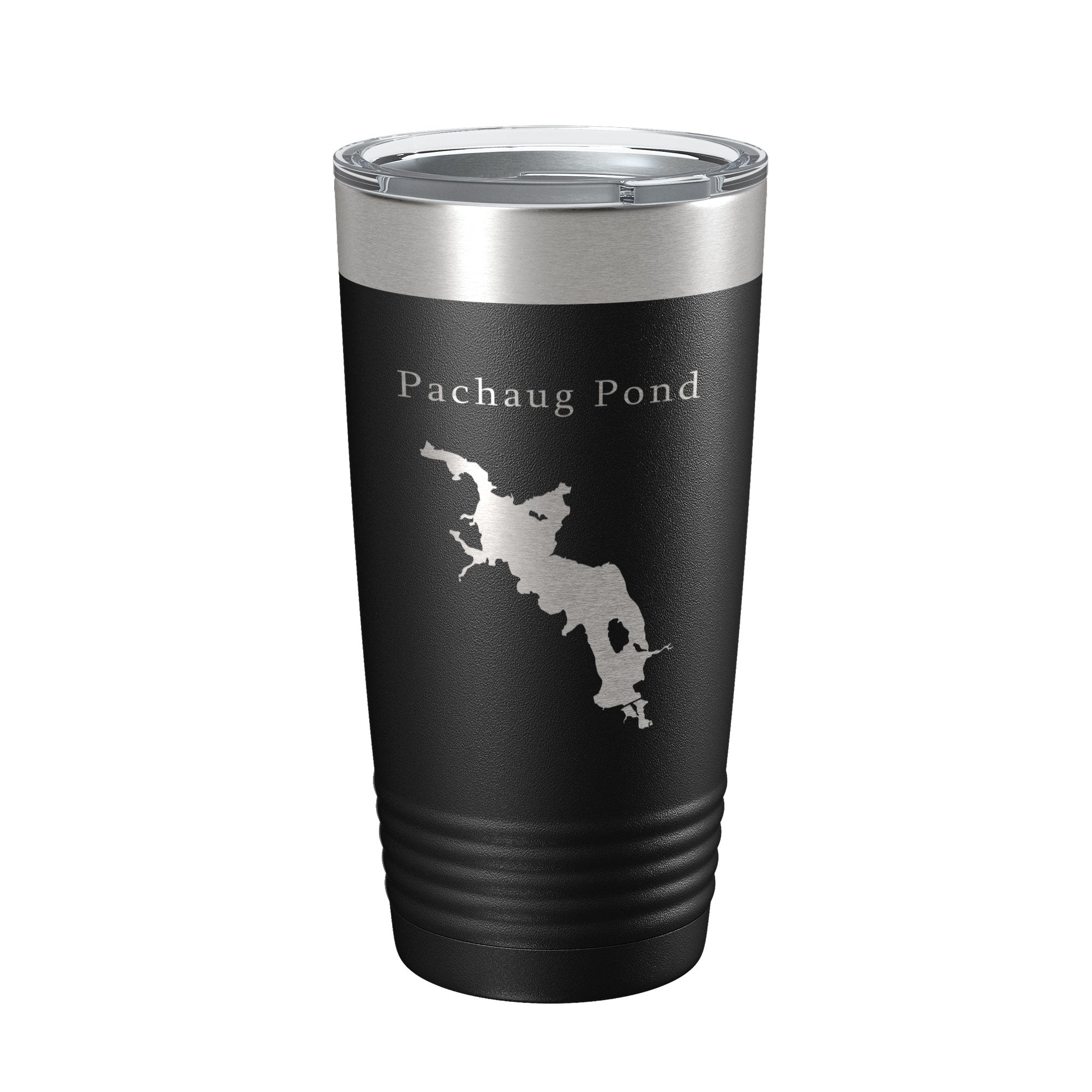 Pachaug Pond Tumbler Lake Map Travel Mug Insulated Laser Engraved Coffee Cup Connecticut 20 oz