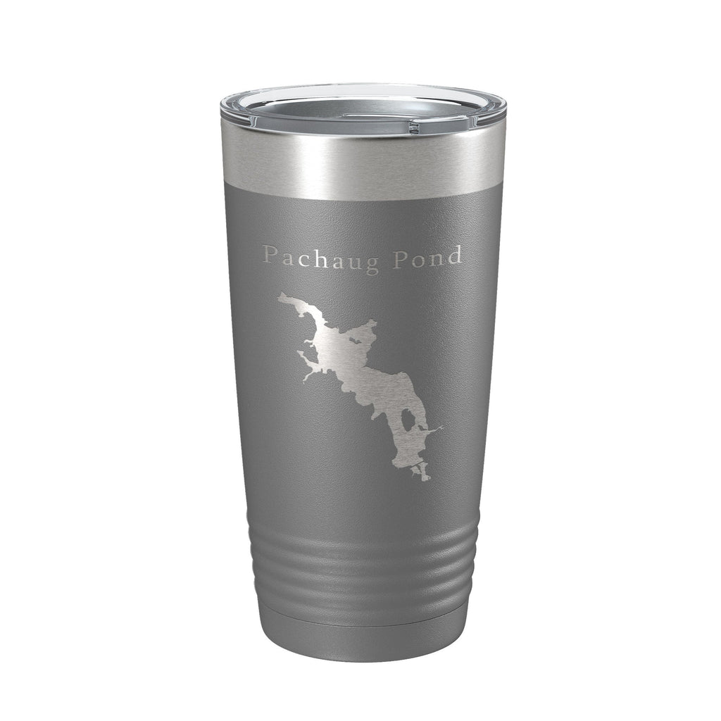 Pachaug Pond Tumbler Lake Map Travel Mug Insulated Laser Engraved Coffee Cup Connecticut 20 oz