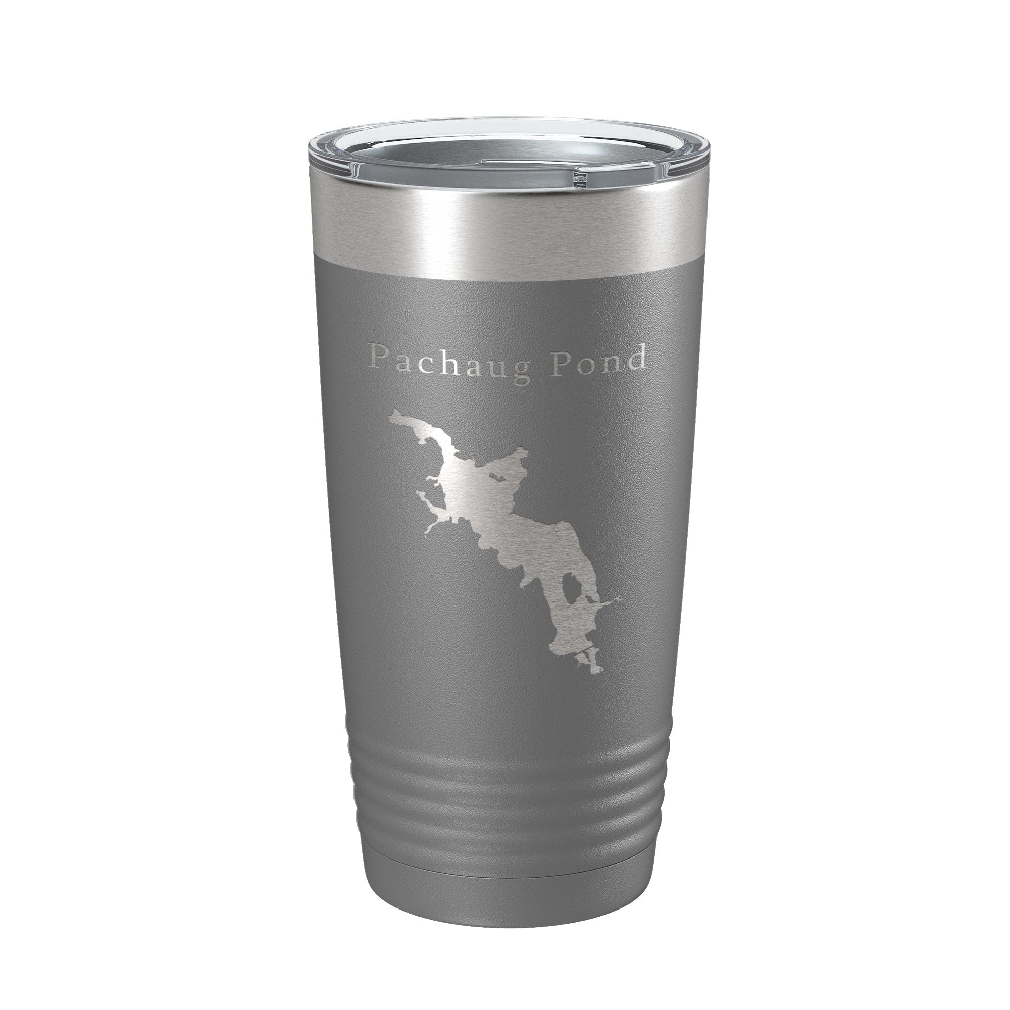Pachaug Pond Tumbler Lake Map Travel Mug Insulated Laser Engraved Coffee Cup Connecticut 20 oz
