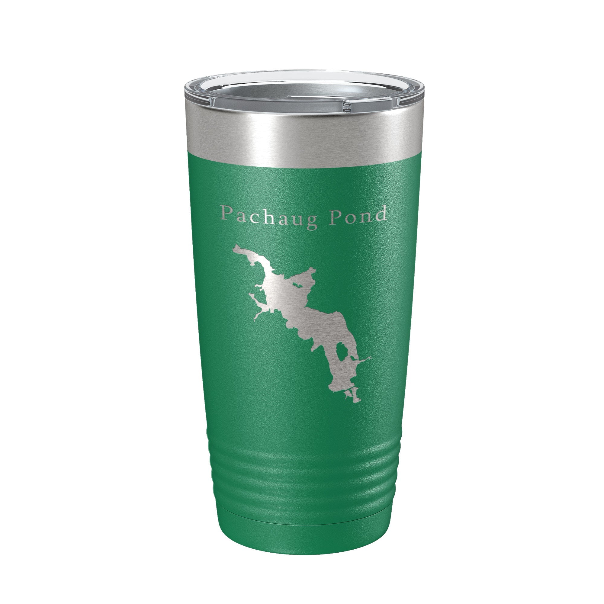 Pachaug Pond Tumbler Lake Map Travel Mug Insulated Laser Engraved Coffee Cup Connecticut 20 oz